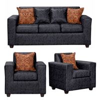 Juego de Living 3 1 1 Ezeiza Negro