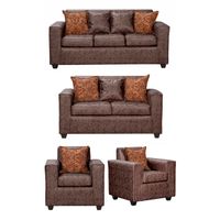 Juego de Living 3 2 1 1 Ezeiza Chocolate