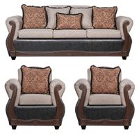 Juego de Living 3 1 1 Gran Columbia Beige Negro