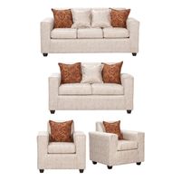 Juego de Living 3 2 1 1 Ezeiza Crema