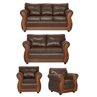 Juego de Living 3 2 1 1 Toronto Chocolate