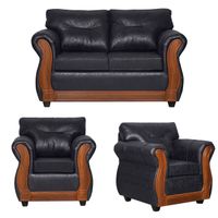 Juego de Living 2 1 1 Toronto Negro