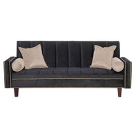 Futon Sofa Cama Vanguardia 200 x110 Negro - Beige
