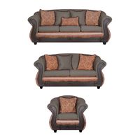 Juego de Living 3 2 1 Ashly Chocolate Terracota