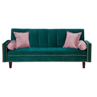 Futon Sofa Cama Vanguardia 200 x110 Verde - Rosa
