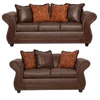 Juego de Living 3 2 Palermo Chocolate