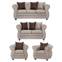 Juego de Living 3 2 1 1 Emili Beige