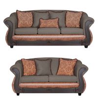 Juego de Living 3 2 Ashly Chocolate Terracota