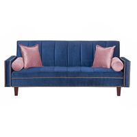 Futon Sofa Cama Vanguardia 200 x110 Azul - Rosa