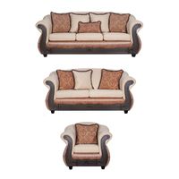 Juego de Living 3 2 1 Ashly Beige Terracota