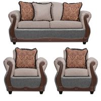 Juego de Living 2 1 1 Gran Columbia Beige Gris