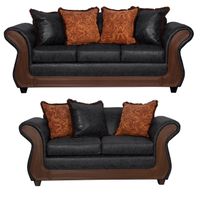 Juego de Living 3 2 Palermo Negro