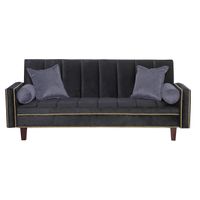 Futon Sofa Cama Vanguardia 200 x110 Negro - Gris