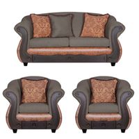 Juego de Living 2 1 1 Ashly Chocolate Terracota