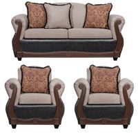 Juego de Living 2 1 1 Gran Columbia Beige Negro