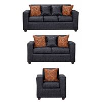 Juego de Living 3 2 1 Ezeiza Negro