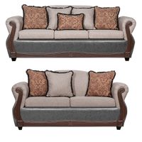 Juego de Living 3 2 Gran Columbia Beige Gris