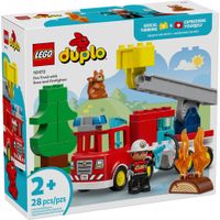 LEGO CAMIÓN DE BOMBEROS CON MANGUERA Y BOMBEROS DUPLO 10473