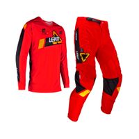 Kit Leatt Moto 3.5 Jersey Con Pantalón Rojo