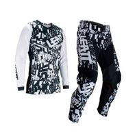 Kit Leatt Moto 3.5 Jersey Con Pantalón Blanco
