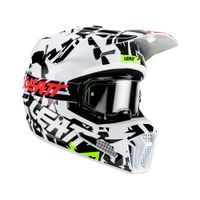 Kit Leatt Casco Con Antiparra Moto 3.5 V23 Zebra M