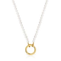 Collar con perlas cultivadas y baño de oro de 18 kt sobre plata Hold