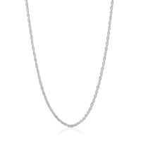 Gargantilla de plata con anillas ovales 50 cm Chain