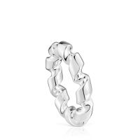 Anillo grande espiral de plata Twisted