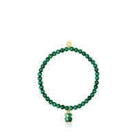 Pulsera Icon Color de plata vermeil y malaquita Tous