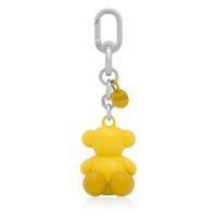 Llavero metal amarillo oscuro y plata Bold Bear