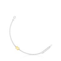 Pulsera cadena oso bicolor Icon Metal