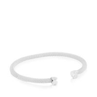 Pulsera de plata motivo oso Icon Mesh