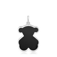 Colgante de plata y metacrilato negro Galaxy