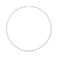 Collar corto de plata Hold Oval