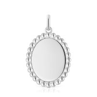 Colgante medalla de plata Basics