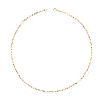 Collar corto con baño de oro 18 kt sobre plata Hold Oval