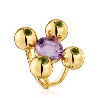 Anillo mediano con baño de oro sobre plata Sugar Party