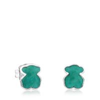 Pendientes New Color de Plata con Amazonita TOUS