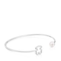 Pulsera esclava de plata con perla cultivada New Silueta