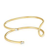 Pulsera esclava oro 18 kt, plata y diamantes Lio LGD
