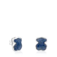 Pendientes Tous New Color Plata con Cuarzo con Dumortierita