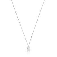 Collar corto de plata y motivo oso Sweet Dolls