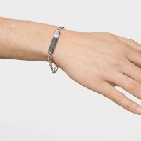 Pulsera cadena de plata envejecida TOUS Man