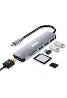 Hub USB C Adaptador Kolke 6 en 1 Mac Windows USB 3.0 HDMI 4K