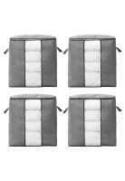 Pack 4 Cajas Organizadoras DecoTeam Tela con Visor 46x28x48