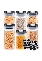 Set de 6 Recipientes Herméticos CROiX Apilables + Etiquetas