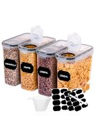 Set de 4 Recipientes Herméticos CROiX Apilables + Etiquetas