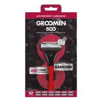 Máquina Afeitar Groomen 500 + 12 Cartuchos De 5 Navajas