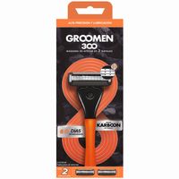 Máquina Afeitar Groomen 300 + 2 Cartuchos De 3 Navajas