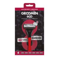 Máquina Afeitar Groomen 500 + 6 Cartuchos De 5 Navajas